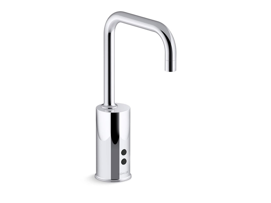 Kohler Gooseneck Touchless single-hole lavatory faucet with Insight sensor technology, DC-powered, less drain, 0.35 gpm