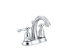 KOHLER K-13490-4 Kelston Centerset bathroom sink faucet, polished chrome