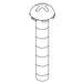 KOHLER K-1353858 Screw, 8-32 X 1.00 Sems, Round