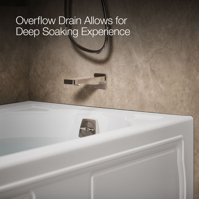 KOHLER K-1357-HR Devonshire 60" x 32" alcove heated whirlpool bath, right drain