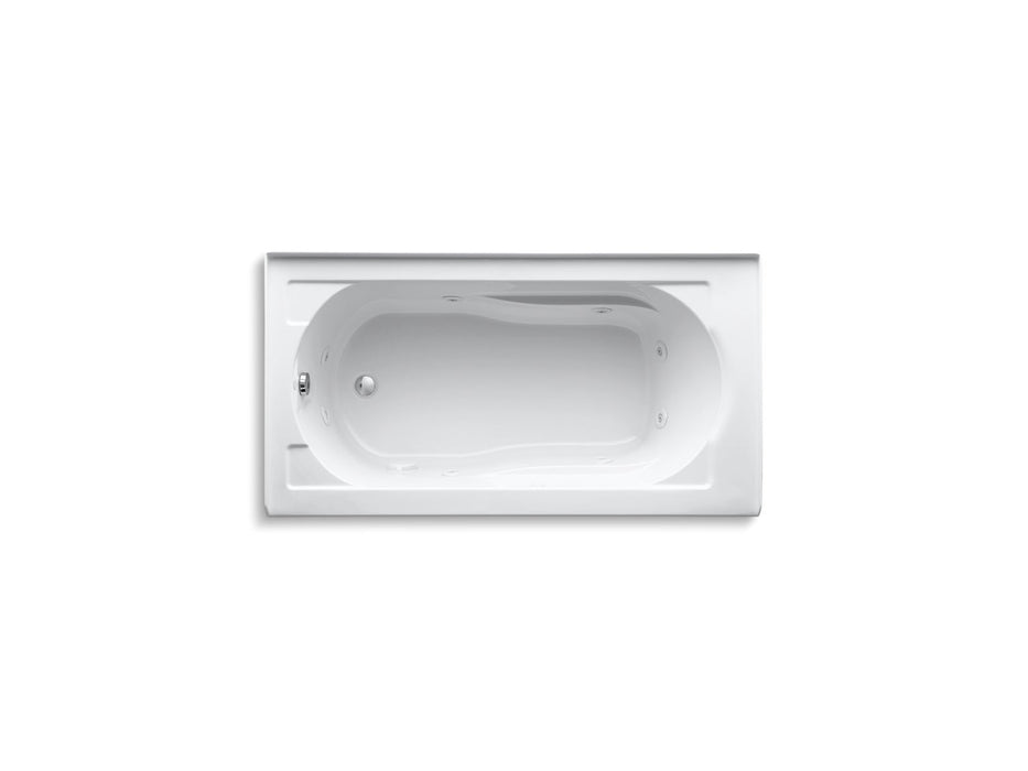 KOHLER K-1357-LA Devonshire 60" x 32" alcove whirlpool bath, left drain