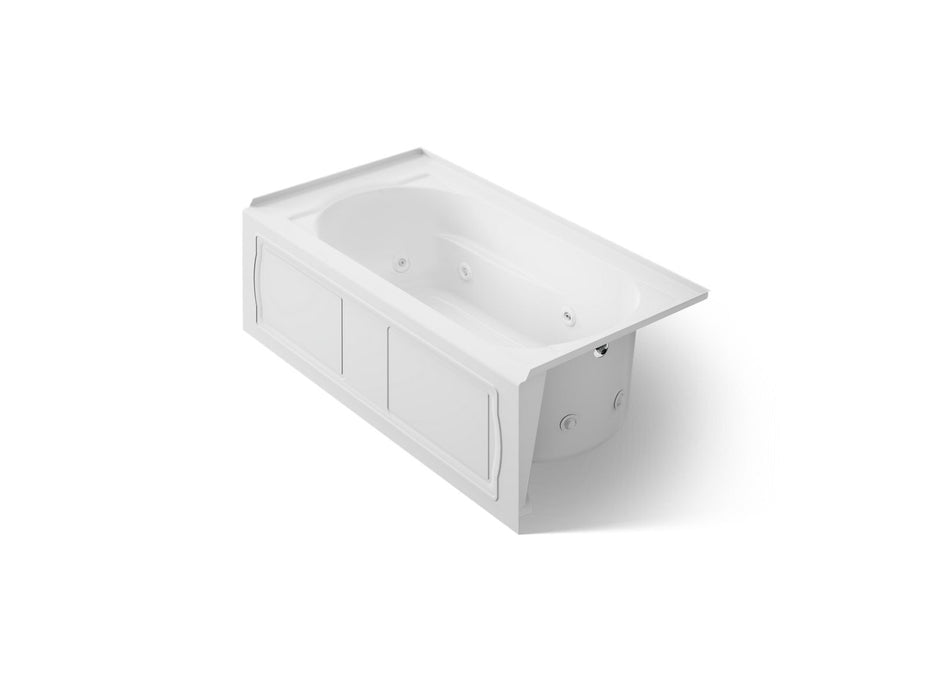 KOHLER K-1357-HR Devonshire 60" x 32" alcove heated whirlpool bath, right drain