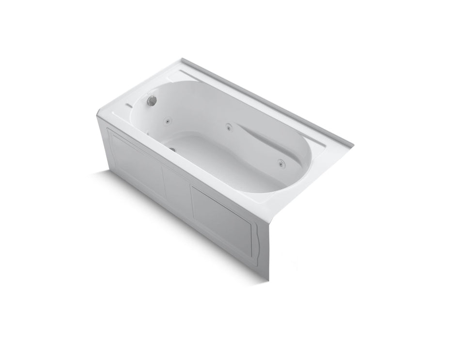 KOHLER K-1357-LA Devonshire 60" x 32" alcove whirlpool bath, left drain, white