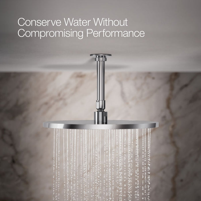 KOHLER K-13690 Contemporary Round 12" single-function rainhead, 2.5 gpm, polished chrome - view 4