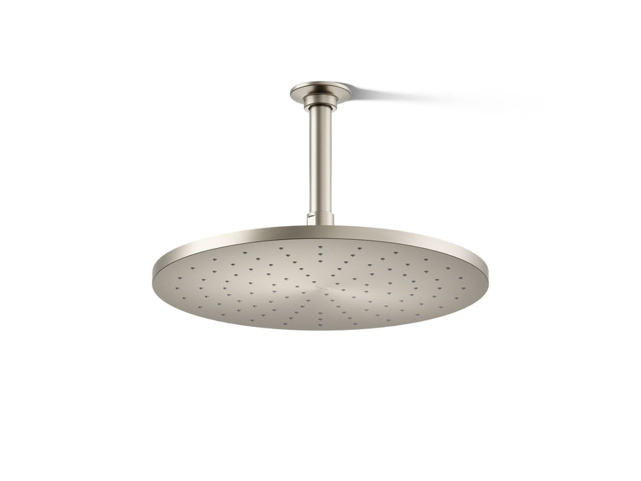KOHLER K-13690 Contemporary Round 12" single-function rainhead, 2.5 gpm, vibrant brushed nickel