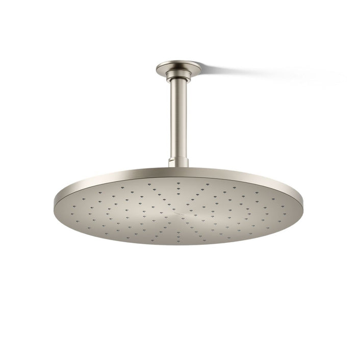 KOHLER K-13690 Contemporary Round 12" single-function rainhead, 2.5 gpm, vibrant brushed nickel - view 3