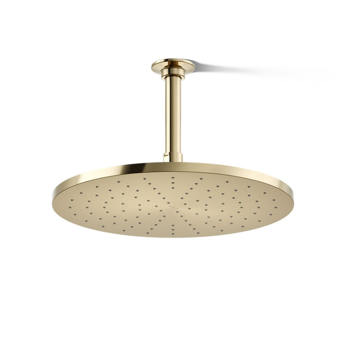 KOHLER K-13690 Contemporary Round 12" single-function rainhead, 2.5 gpm, vibrant french gold - view 3