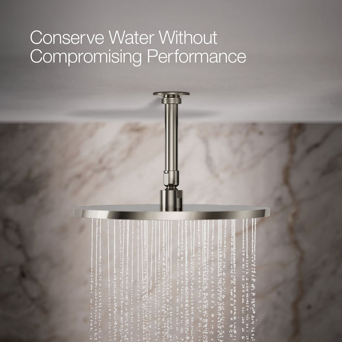 KOHLER K-13690 Contemporary Round 12" single-function rainhead, 2.5 gpm, vibrant polished nickel - view 3