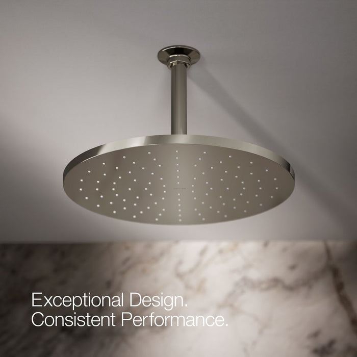 KOHLER K-13690 Contemporary Round 12" single-function rainhead, 2.5 gpm, vibrant polished nickel - view 4