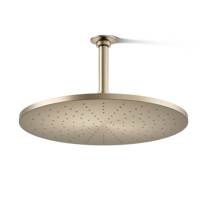 KOHLER K-13691 Contemporary Round 14” single-function rainhead, 2.5 gpm, vibrant brushed bronze - view 3