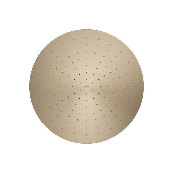 KOHLER K-13691 Contemporary Round 14” single-function rainhead, 2.5 gpm, vibrant brushed bronze - view 4