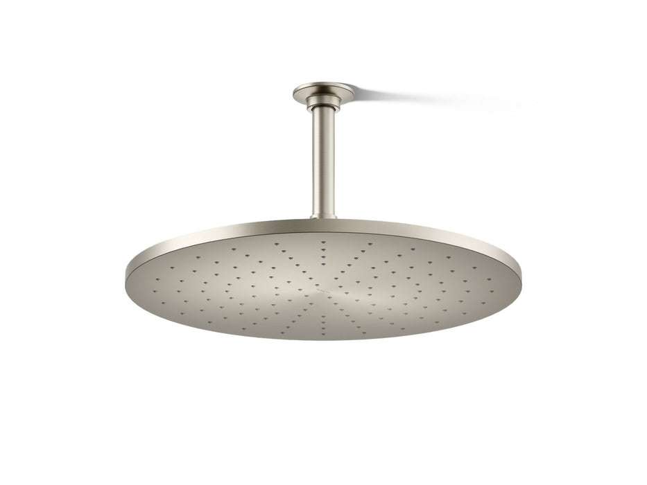 KOHLER K-13691 Contemporary Round 14” single-function rainhead, 2.5 gpm, vibrant brushed nickel