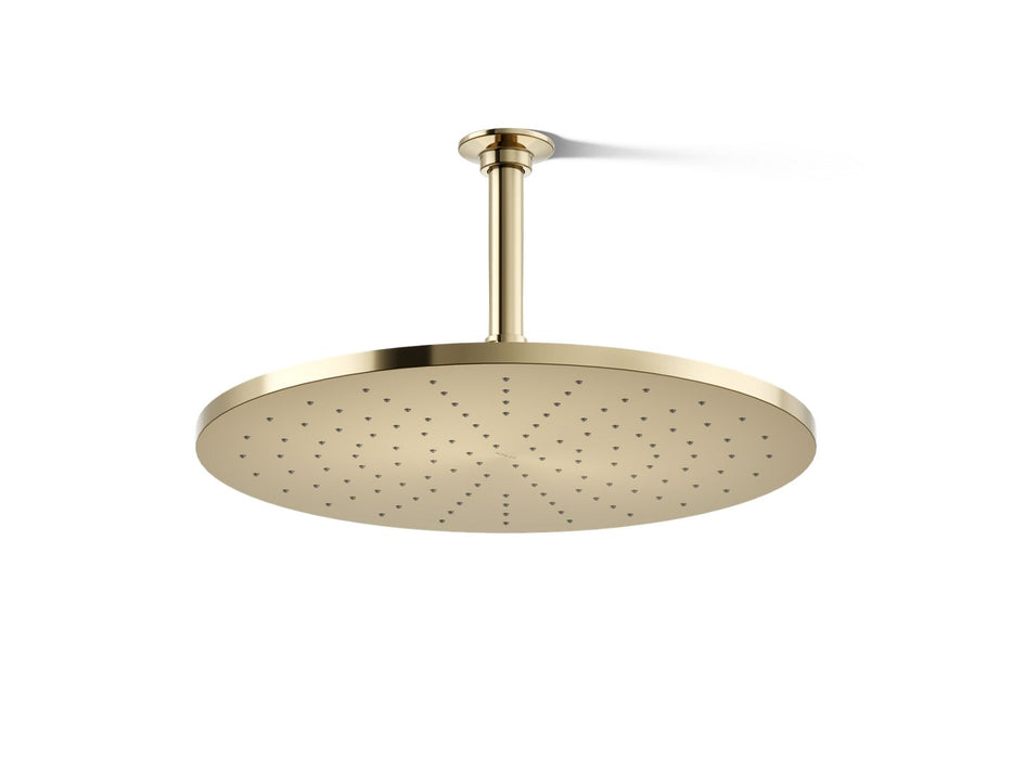 KOHLER K-13691 Contemporary Round 14” single-function rainhead, 2.5 gpm, vibrant french gold