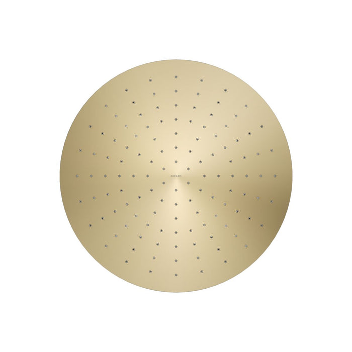 KOHLER K-13691 Contemporary Round 14” single-function rainhead, 2.5 gpm, vibrant french gold - view 4
