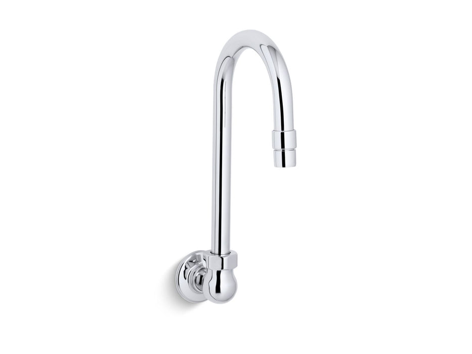 KOHLER K-13782 Sink gooseneck spout with aerator, polished chrome