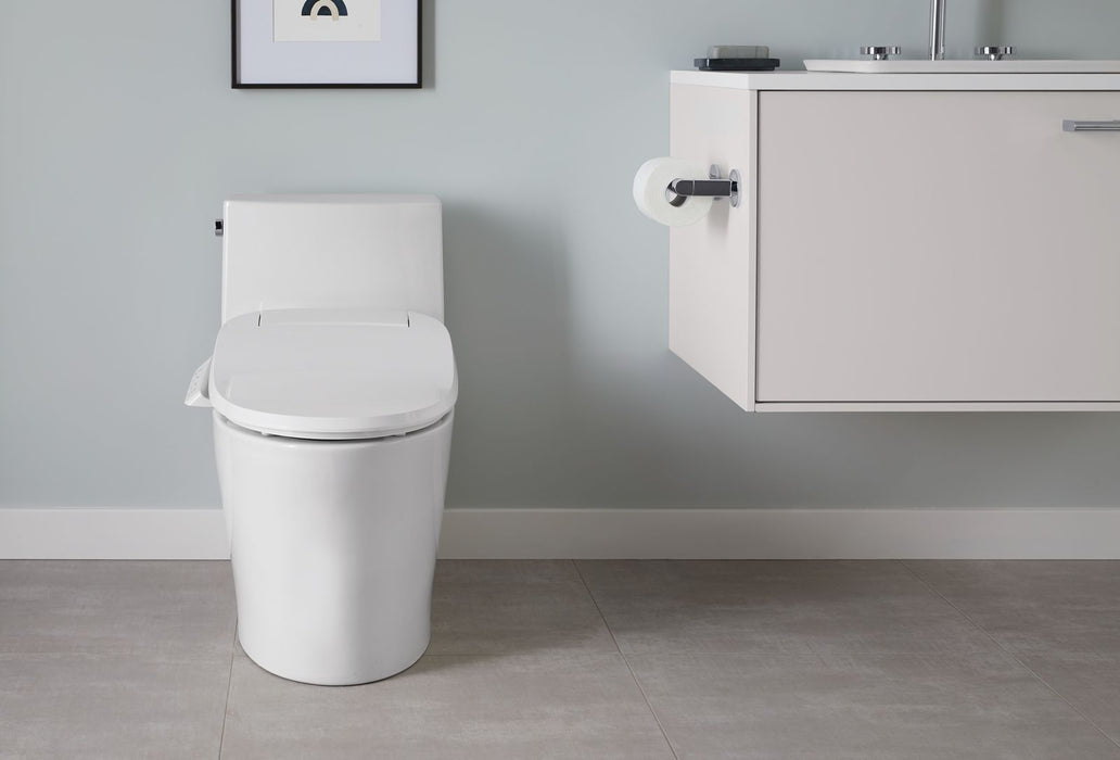 KOHLER K-1381-HC Veil Hidden cord one-piece elongated toilet with skirted trapway, dual-flush