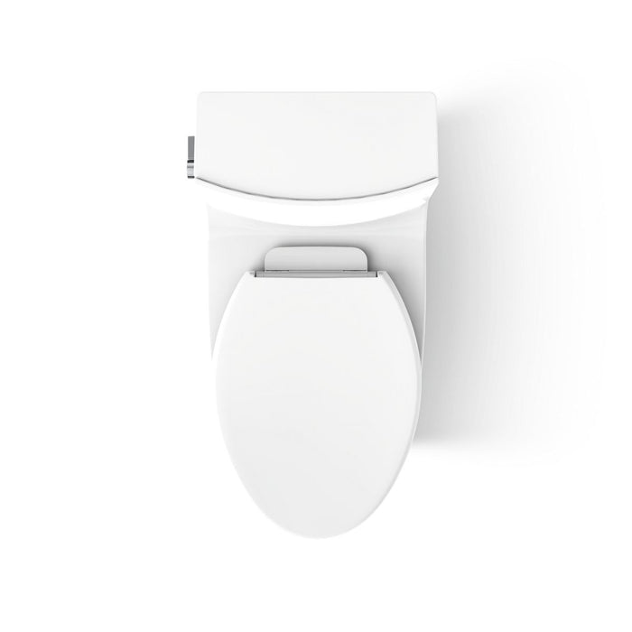 KOHLER Veil Hidden cord one-piece elongated toilet with skirted trapway, dual-flush