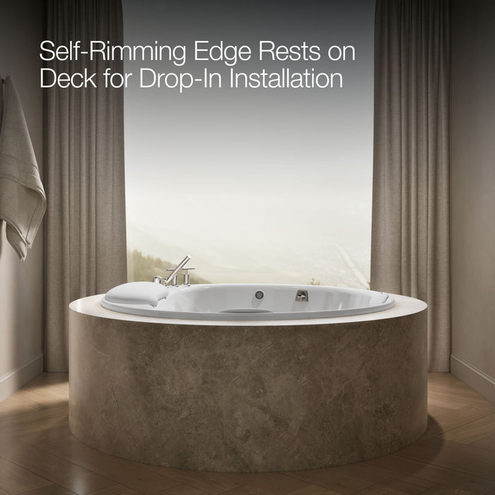 KOHLER K-1394-H3 RiverBath 66" drop-in heated whirlpool bath