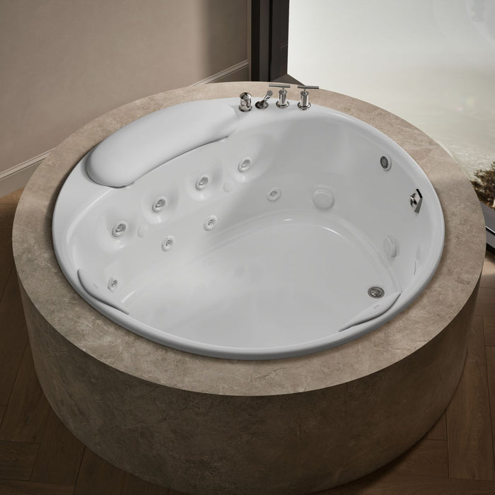 KOHLER K-1394-H2 RiverBath 66" drop-in heated whirlpool bath with chromatherapy