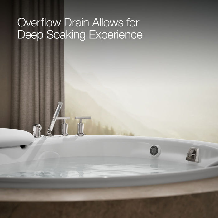 KOHLER K-1394-H2 RiverBath 66" drop-in heated whirlpool bath with chromatherapy