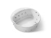 KOHLER K-1394-H2 RiverBath 66" drop-in heated whirlpool bath with chromatherapy, white