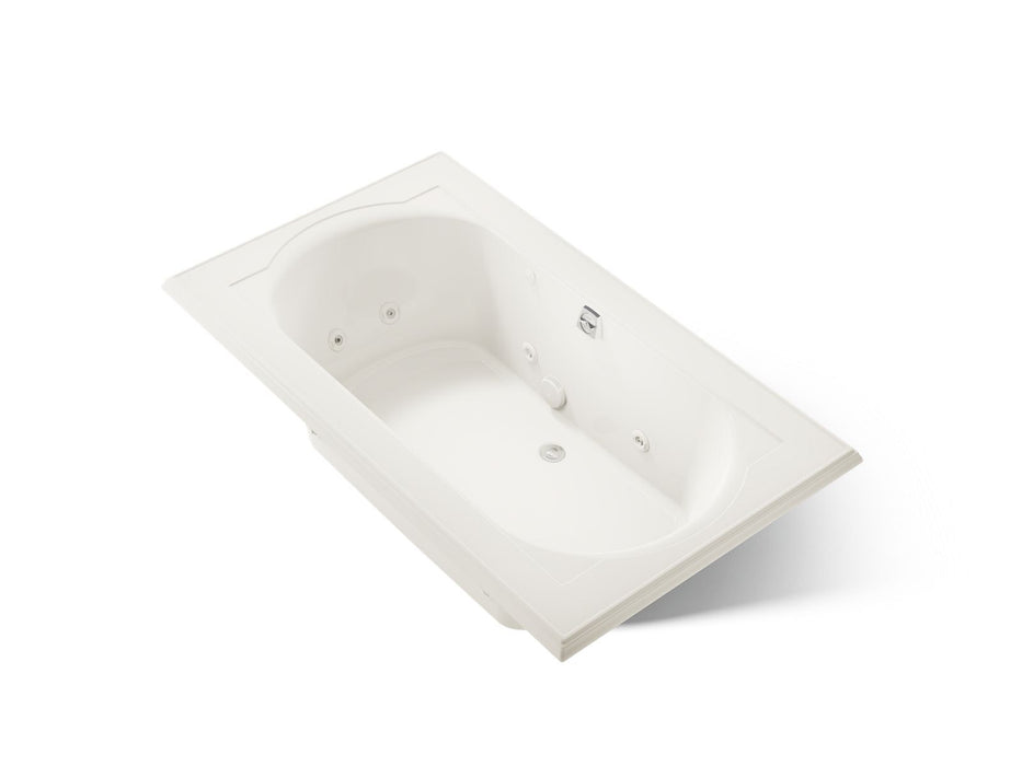 KOHLER K-1418-JHE Memoirs 72" x 42" drop-in whirlpool bath, biscuit