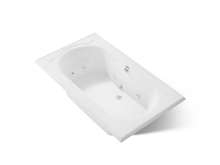 KOHLER K-1418-JHH Memoirs 72" x 42" drop-in whirlpool bath, white