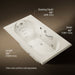KOHLER K-1418-M Memoirs 72" x 42" drop-in heated whirlpool bath, biscuit - view 5
