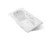 KOHLER K-1418-M Memoirs 72" x 42" drop-in heated whirlpool bath, white