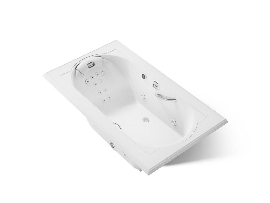 KOHLER K-1418-M Memoirs 72" x 42" drop-in heated whirlpool bath, white