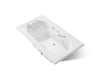 KOHLER K-1418-V Memoirs 72" x 42" drop-in Effervescence whirlpool bath, white
