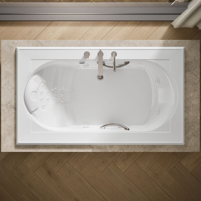 KOHLER K-1418-V Memoirs 72" x 42" drop-in Effervescence whirlpool bath, white - view 5