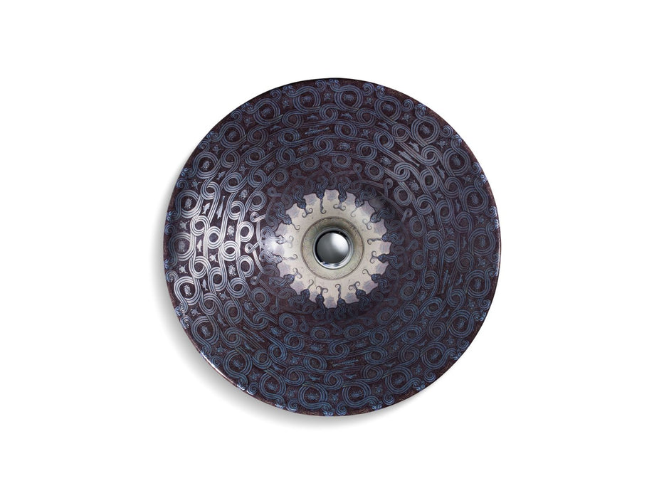 KOHLER K-14223-SP Serpentine Bronze Conical Bell 16-1/4" round vessel bathroom sink, no overflow
