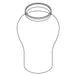 KOHLER K-1427590 Damask Hurricane Glass Shade