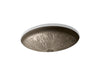 KOHLER Lilies Lore 17-1/2" oval undermount bathroom sink, no overflow