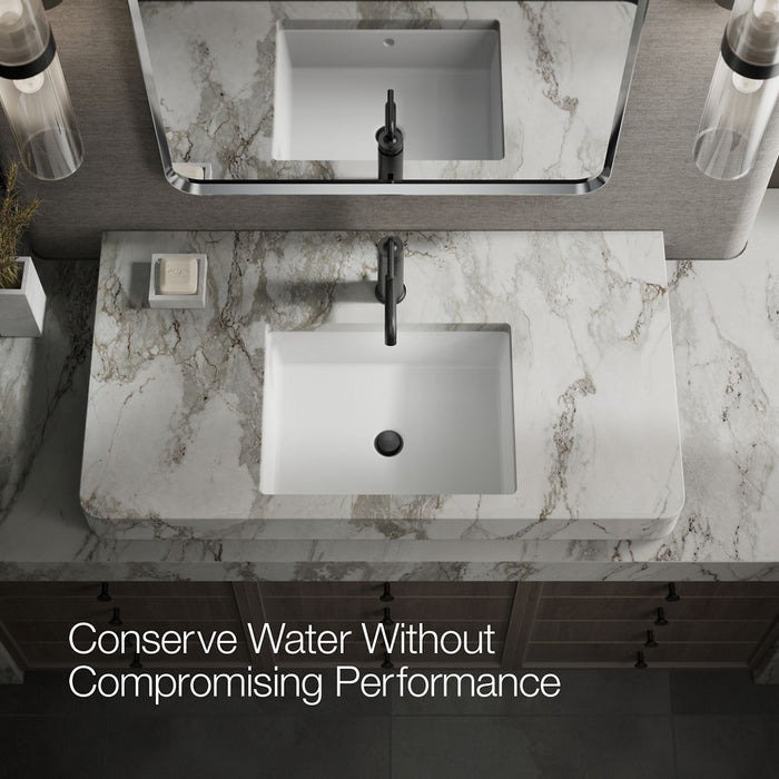 KOHLER K-14402-4A Purist Single-handle bathroom sink faucet with Straight Lever handle, 1.2 gpm