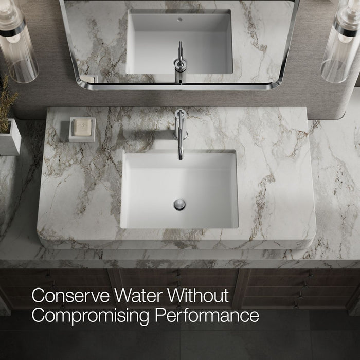 KOHLER K-14402-4A Purist Single-handle bathroom sink faucet with Straight Lever handle, 1.2 gpm