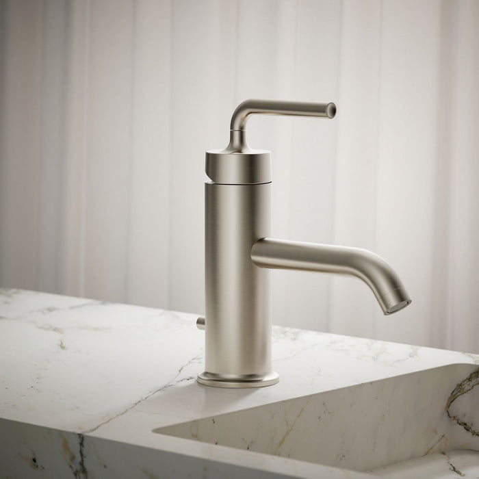KOHLER K-14402-4A Purist Single-handle bathroom sink faucet with Straight Lever handle, 1.2 gpm