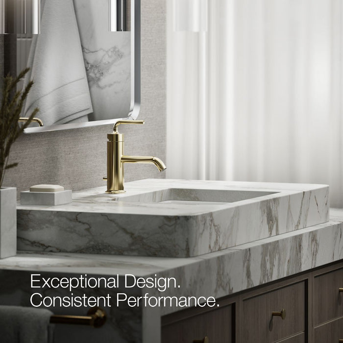 KOHLER Purist Single-handle bathroom sink faucet with Straight Lever handle, 1.2 gpm