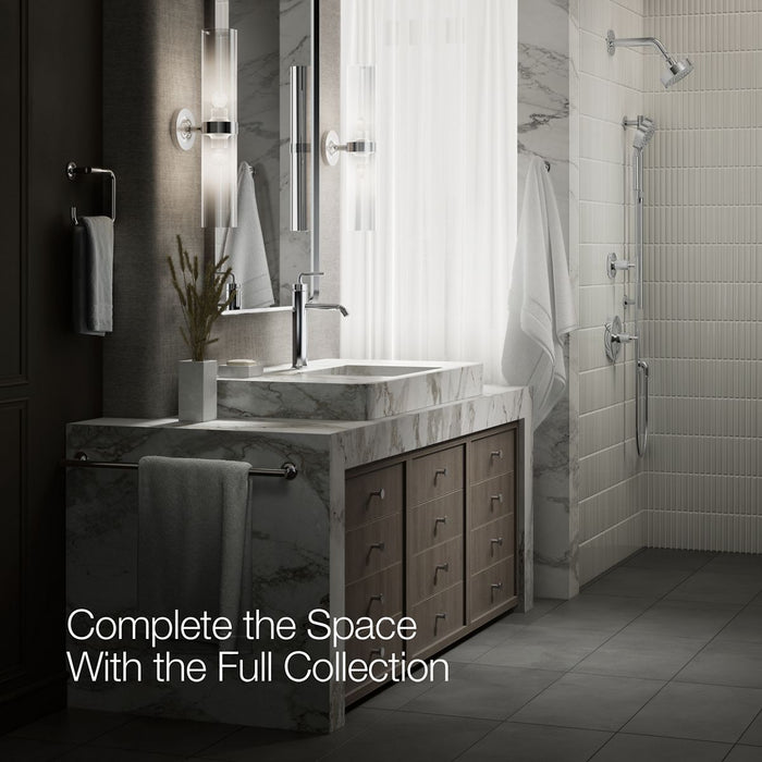 KOHLER K-14404-4A Purist Tall single-handle bathroom sink faucet with Lever handle, 1.2 gpm