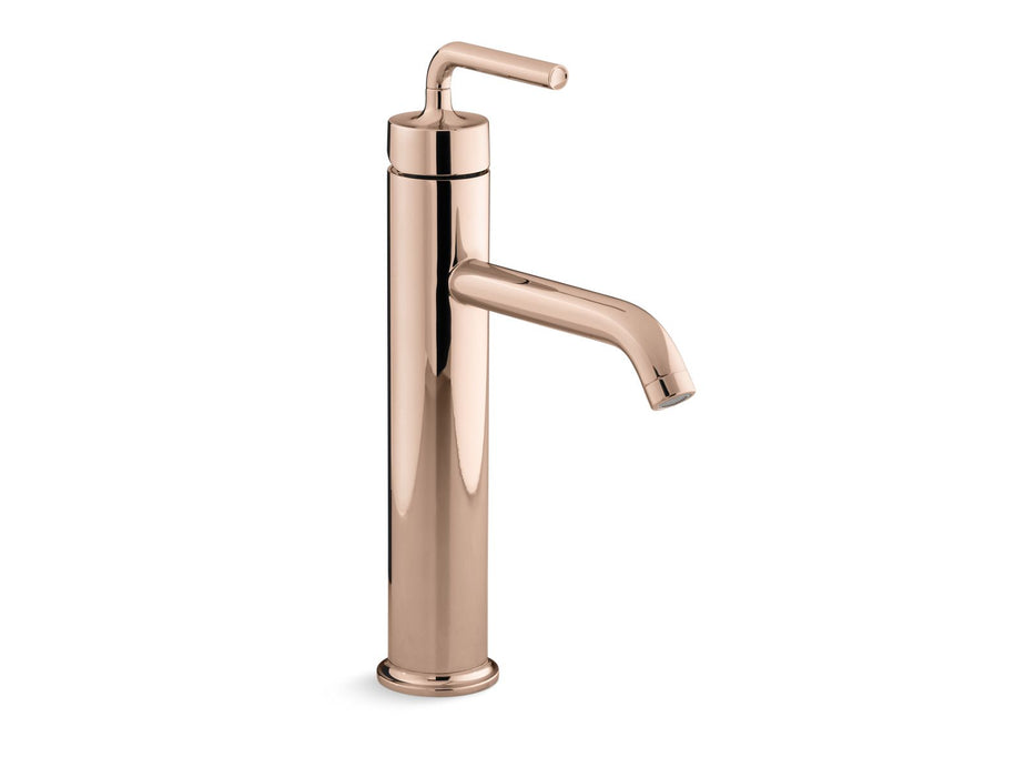 KOHLER K-14404-4A Purist Tall single-handle bathroom sink faucet with Lever handle, 1.2 gpm