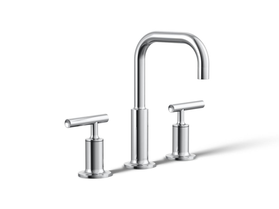 KOHLER K-14406-4 Purist Widespread bathroom sink faucet with Lever handles, 1.2 gpm