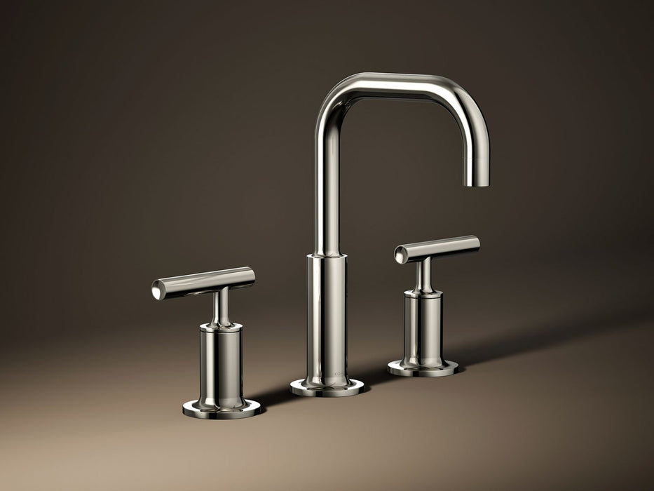 KOHLER K-14406-4 Purist Widespread bathroom sink faucet with Lever handles, 1.2 gpm, vibrant polished nickel - view 3