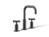 KOHLER K-14406-3 Purist Widespread bathroom sink faucet with Cross handles, 1.2 gpm
