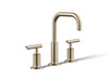 KOHLER K-14406-4 Purist Widespread bathroom sink faucet with Lever handles, 1.2 gpm