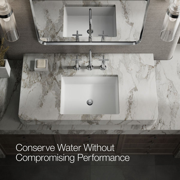 KOHLER K-14408-3 Purist Widespread bathroom sink faucet with Cross handles, 1.2 gpm