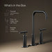 KOHLER KOHLER K-14408-4 Purist Widespread bathroom sink faucet with Lever handles, 1.2 gpm