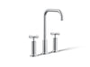 KOHLER K-14408-3 Purist Widespread bathroom sink faucet with Cross handles, 1.2 gpm
