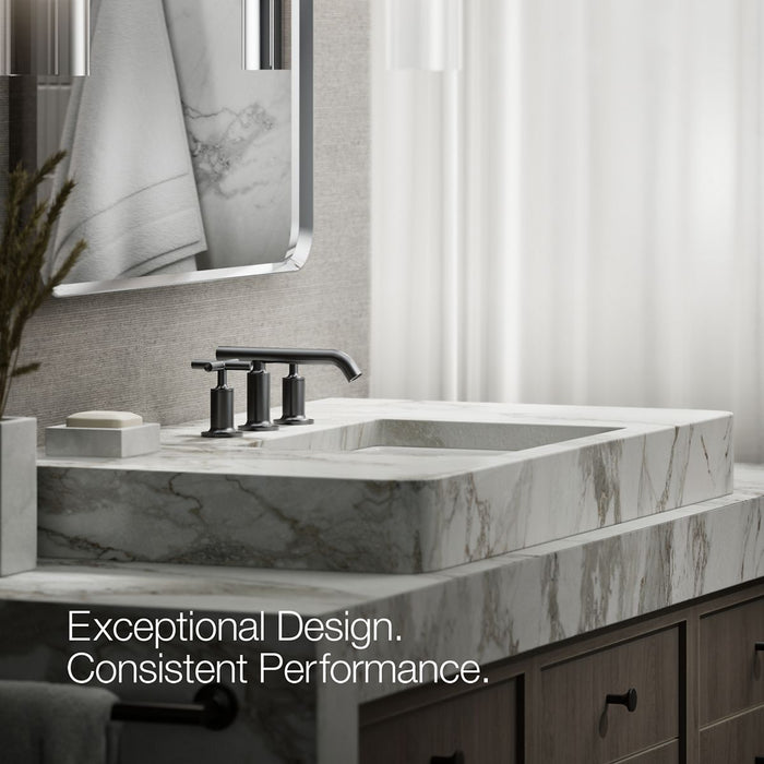 KOHLER Purist Widespread bathroom sink faucet with Cross handles, 1.2 gpm