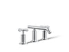 KOHLER K-14410-3 Purist Widespread bathroom sink faucet with Cross handles, 1.2 gpm, polished chrome